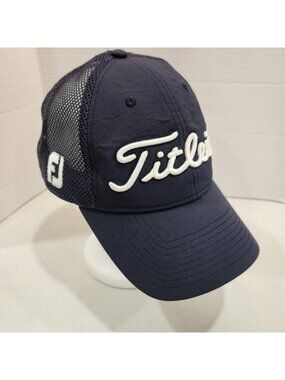 Titleist Pro V1 Footjoy Blue Mesh Snapback Golf Hat Embroidered Logo Cap